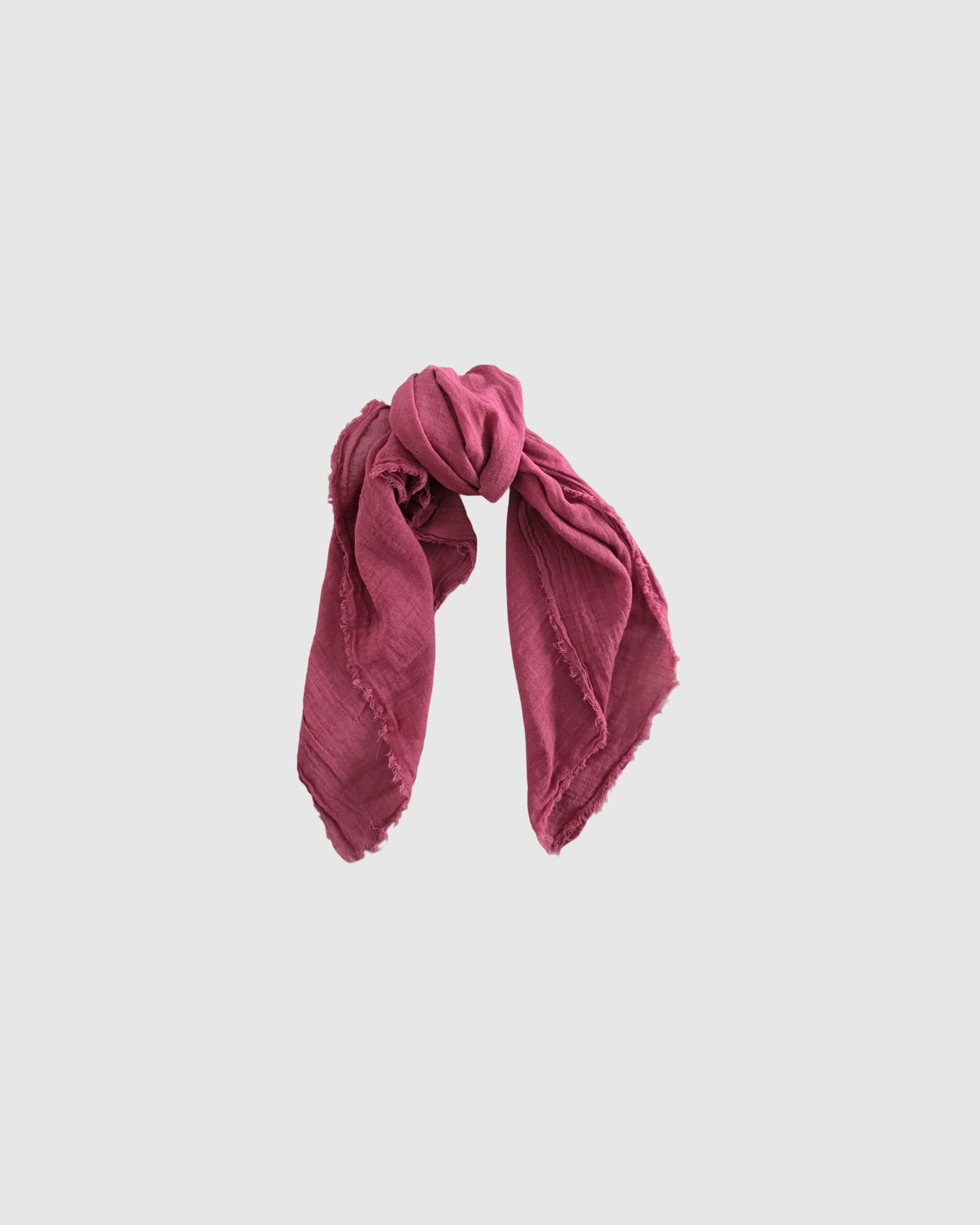 Creased Burgundy Linen Napkin