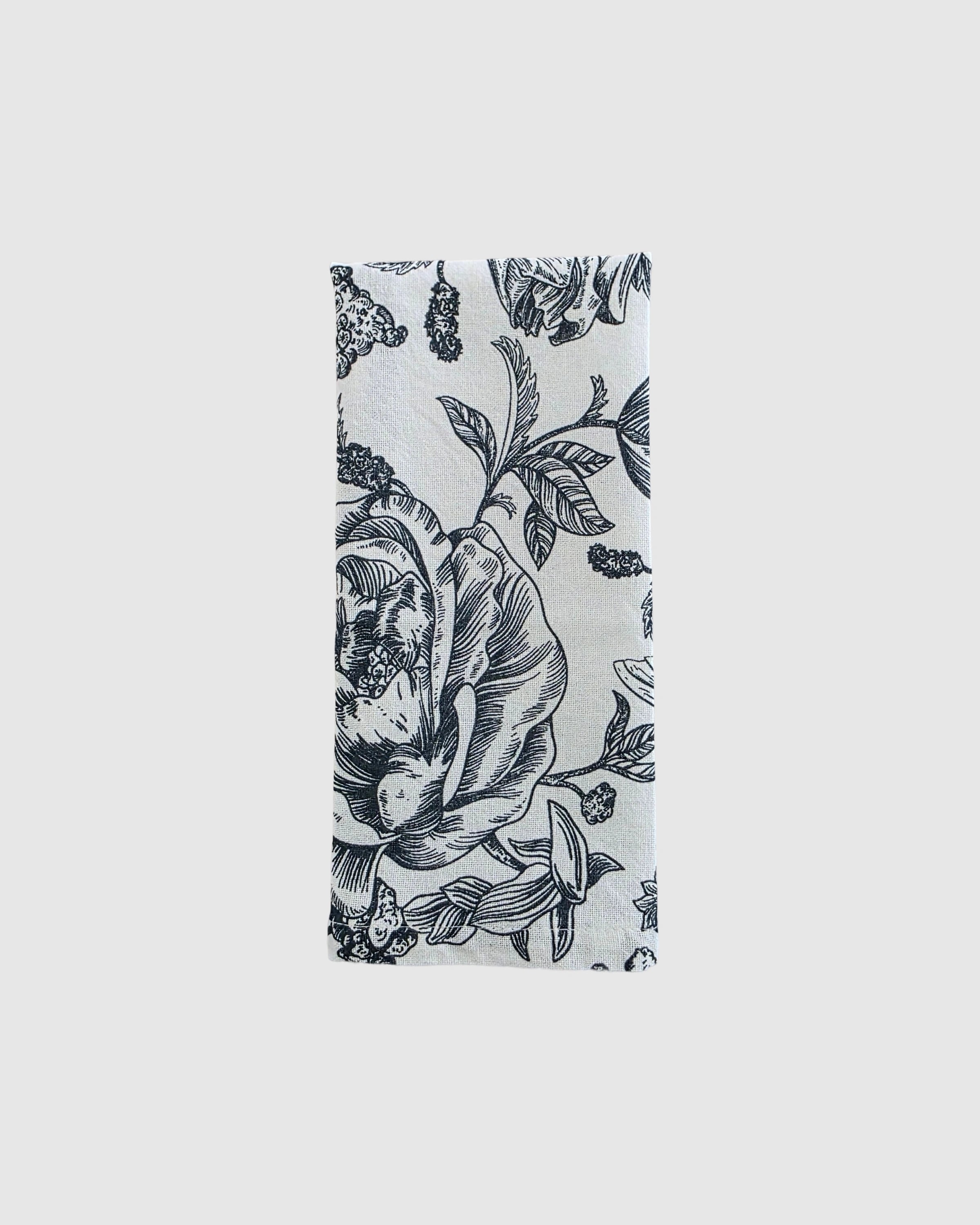 Floral Navy Blue & Beige