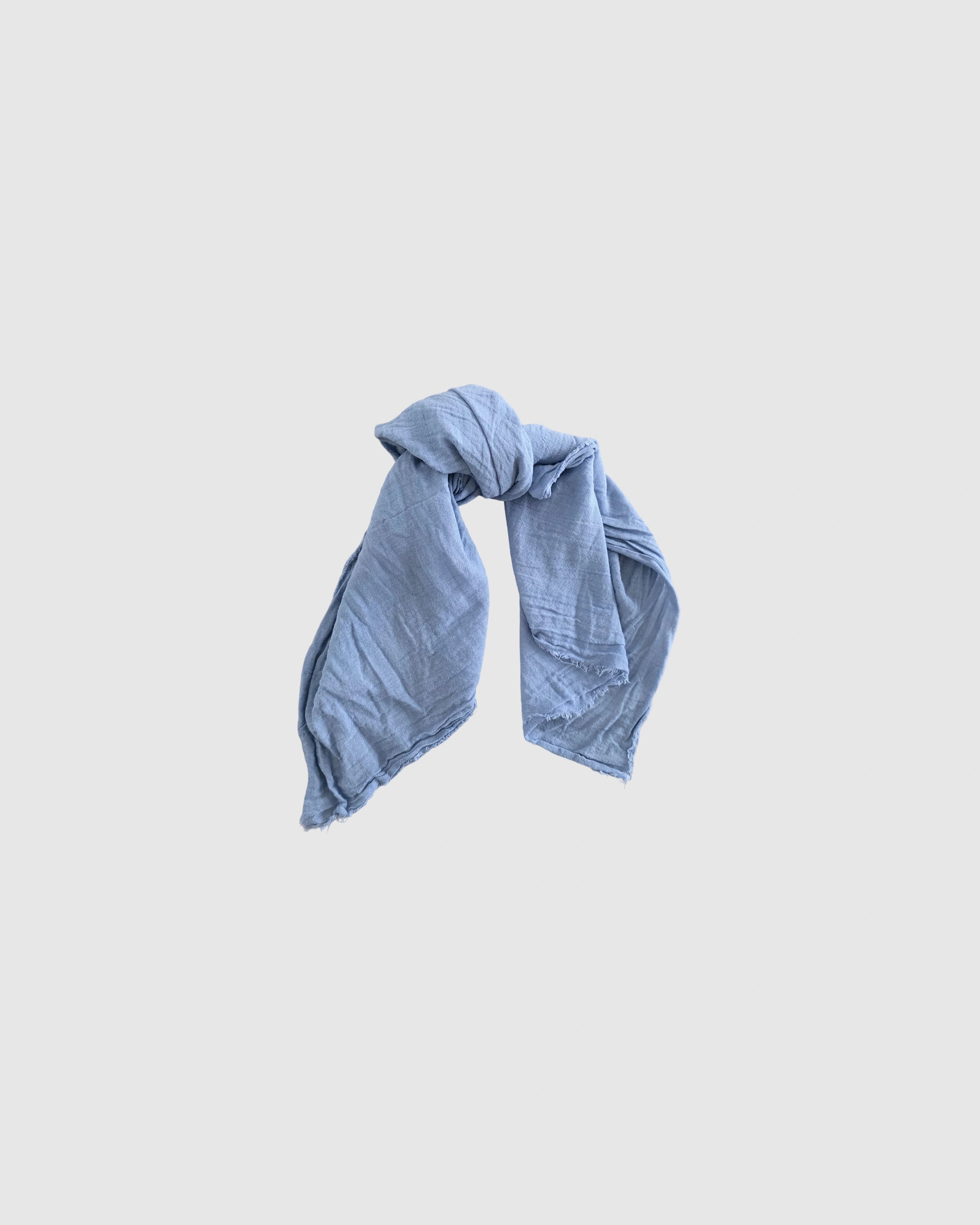 Creased Blue Linen Napkin