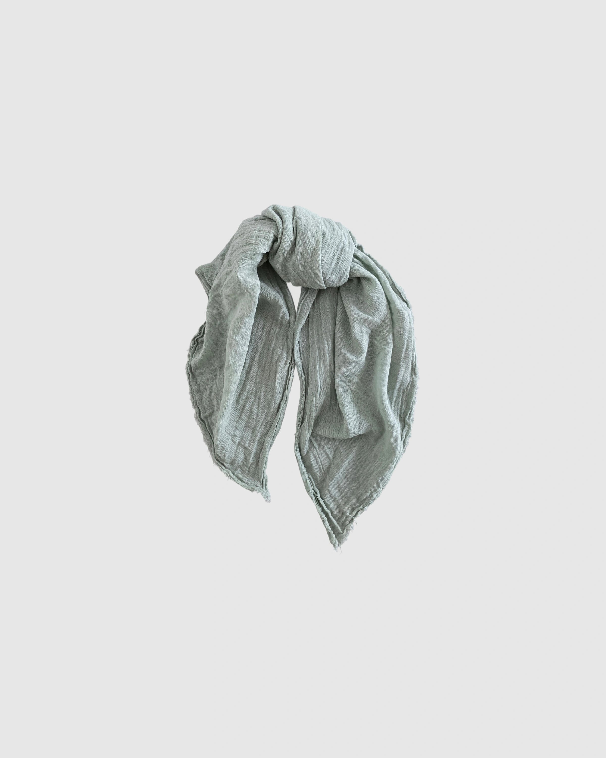 Creased Sage Green Linen Napkin