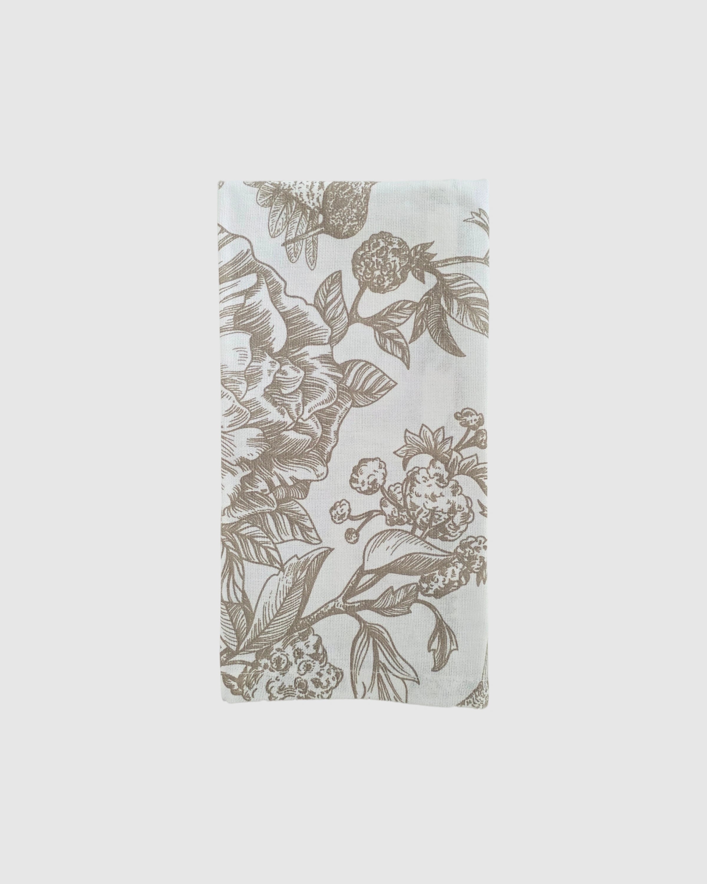 Floral Beige & White