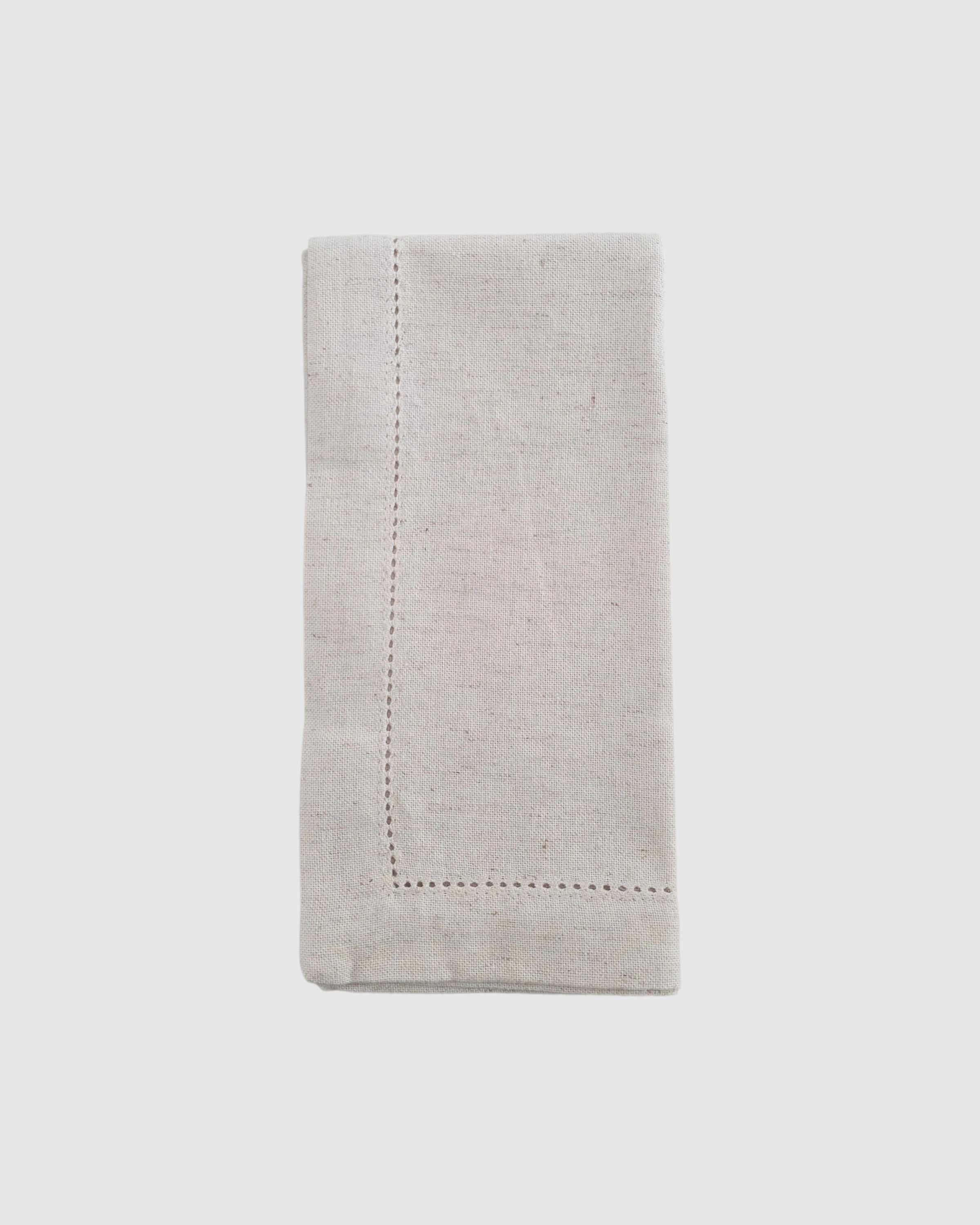 Organic Natural Beige Napkin Handstitched Cotton